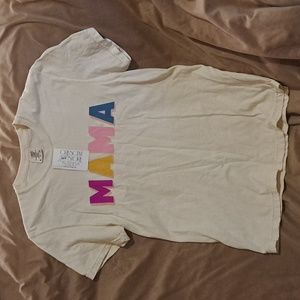 NWT Comfort Colors graphic  MAMA  tee size S  , cream
